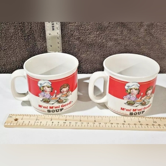 Campbell Soup Mugs 1998 Set Of 2  By Campbell's Soup Company Vintage - Picture 2 of 7